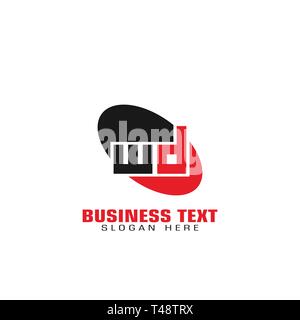 Wd letter logo, initial letter wd graphic logo template, flat logo, isolated on white background. Stock Vector