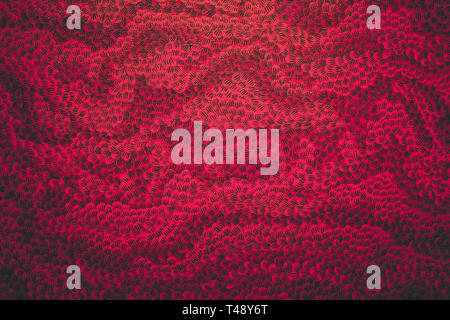 Red dots pattern. Dark and deep abstract geometric pattern Stock Photo