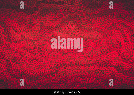 Red dots pattern. Dark and deep abstract geometric pattern Stock Photo