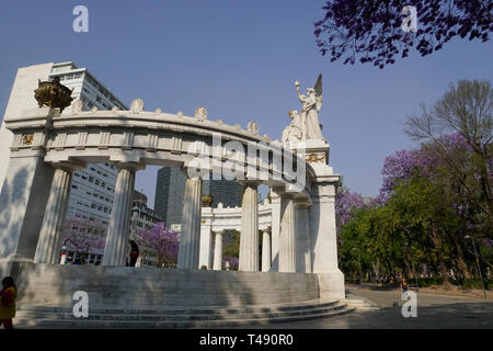 Hemiciclo a Juarez, Neoclassical marble monument, commemorating former Mexican president Benito Juárez in Alameda Central Park, Mexico City, Mexico Stock Photo