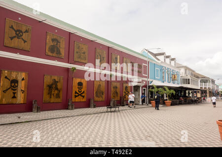 Pirates of Nassau Museum on King and George Street in Nassau, Bahamas. Stock Photo