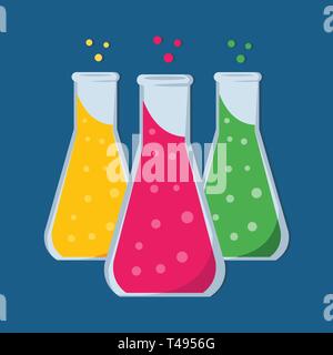 chemical lab flask vector symbol  illustration Stock Vector
