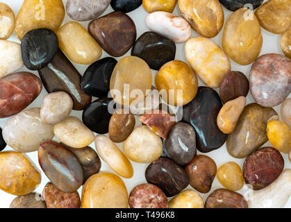 Abstract background of ornamental polished stones. Stock Photo