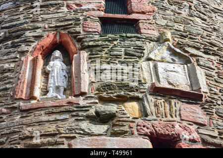 Detail on 17th century tower of The Earl's Palace, Watergate, Kirkwall, The Mainland, Orkney Islands, Northern Isles, Scotland, United Kingdom Stock Photo