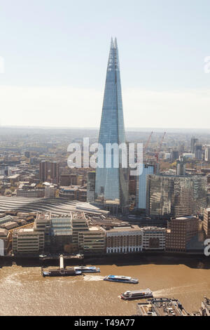 The Shard photographed from the Sky Garden, 20 Fenchurch Street, London, England, United Kingdom.