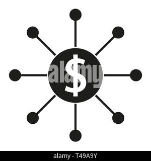 circle of money icon. Element of banking icon for mobile concept and web apps. Thin line icon for website design and development, app development. Pre Stock Vector