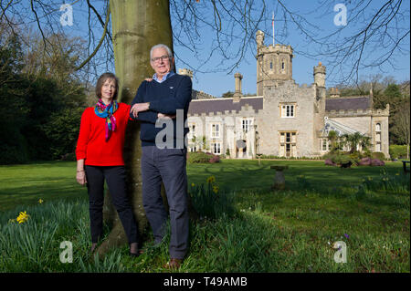Uphill Manor, Uphill, Weston-Super-Mare, Somerset, UK, with owners Tina & Craig Kennedy. Stock Photo