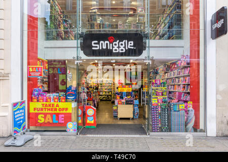A branch of the Australian shop Smiggle in Oxford Street. Stock Photo