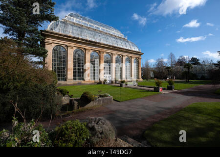 The Palm House greenhouse at the Royal Botanic Garden in Edinburgh, Scotland, United Kingdom Stock Photo