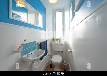 Narrow bathroom Stock Photo