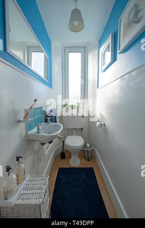 Narrow bathroom Stock Photo
