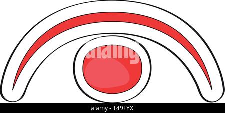 Isolated fermata image. Comic musical note Stock Vector