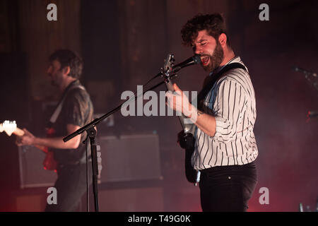 UK rock band Foals performing at the Orpheum Theatre in vancouver, BC on March 18th 2019 Stock Photo