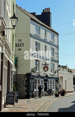 Navy public house, Southside Street, Plymouth Devon. In the historic Barbican area Stock Photo