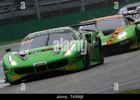 Monza Italy. 14th Apr 2019. Rinaldi Racing Ferrari 488 GT3 with