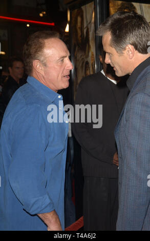 LOS ANGELES, CA. December 03, 2003: JAMES CAAN (left) & VIGGO MORTENSEN at the USA premiere of The Lord of the Rings: The Return of the King, in Los Angeles. Stock Photo