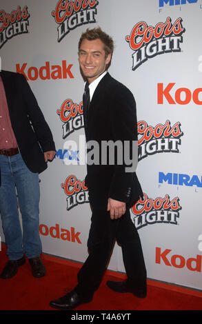 LOS ANGELES, CA. December 07, 2003: Actor JUDE LAW at the Los Angeles premiere of his new movie Cold Mountain. Stock Photo