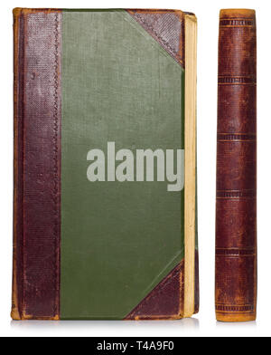 bottom view of a closed book - page edges of an old closed book ...