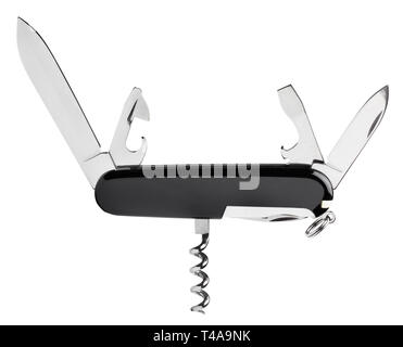 Swiss army knife isolated on white Stock Photo