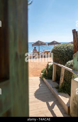 Babylon beach club, Ibiza, Spain Stock Photo
