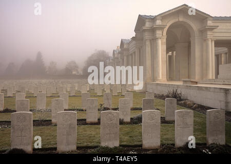 Faubourg D'Amiens War Cemetery, Arras, Northern France Stock Photo