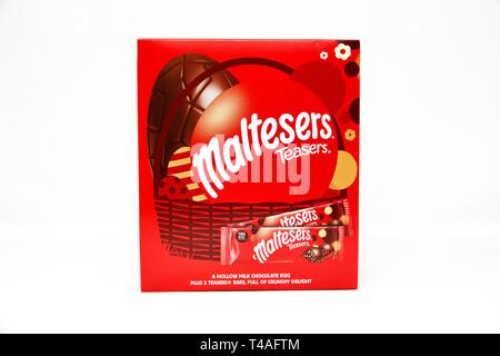 Maltesers Milk Chocolate Easter Egg  on a white background Stock Photo