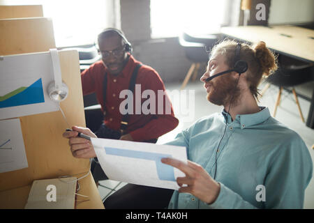 Service Line Operators Stock Photo