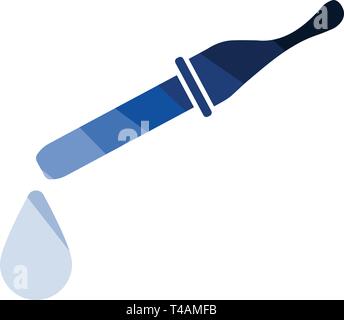 Dropper icon. Flat color design. Vector illustration. Stock Vector