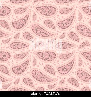 Seamless pattern of abstract beige leaves on cream background for fabrics, wallpapers, tablecloths, prints and designs.The EPS file (vector) has a pat Stock Vector