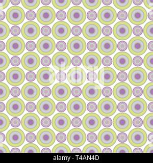 Seamless pattern of abstract lilac and light green  circles for fabrics, wallpapers, tablecloths, prints and designs.The EPS file (vector) has a patte Stock Vector