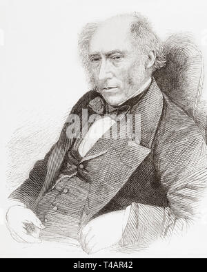 John Phillips, 1800 –1874.  English geologist.  From The Illustrated London News, published 1865. Stock Photo