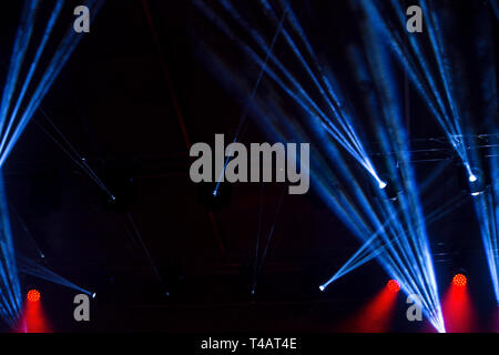 Rays of light on a concert stage Stock Photo
