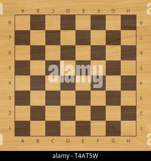 Vectorillustration of chess wooden field Stock Vector