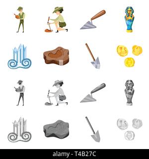 archaeologist,tool,sarcophagus,architecture,rock,shovel,coins,human,girl,trowel,pharaoh,old,imprint,antique,amphora,ground,dig,Egyptian,ancient,track,pick,seeker,pit,repair,tomb,construction,afterlife,equipment,medieval,artifact,story,items,museum,attributes,archaeology,historical,research,excavation,discovery,working,set,vector,icon,illustration,isolated,collection,design,element,graphic,sign Vector Vectors , Stock Vector