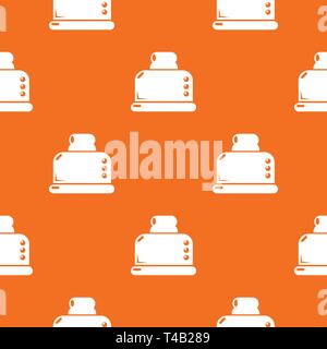 Steal toaster pattern vector orange Stock Vector