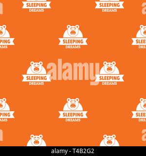 Sleeping dream pattern vector orange Stock Vector