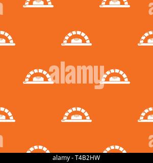 Bread oven pattern vector orange Stock Vector