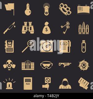Best software icons set, simple style Stock Vector