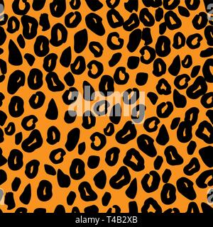 Leopards Print Seamless Pattern Predatory African style Stock Vector