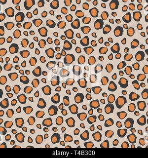 Leopards Print Seamless Pattern Predatory African style Stock Vector