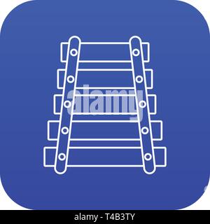 Xylophone icon blue vector Stock Vector