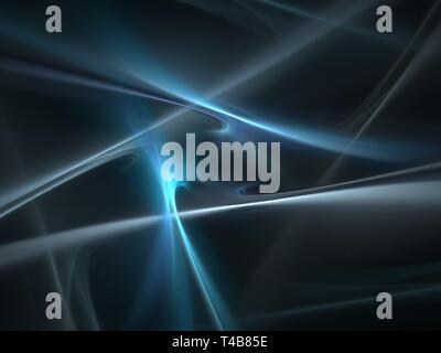 Blue light background. Abstract blue rays fractal. Stock Photo