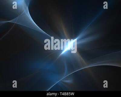 Blue light background. Abstract blue rays fractal. Stock Photo