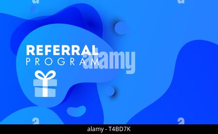 Referal vector design promotion gradient shapes composition for covers, greeting card, poster or flyers. Stock Vector