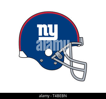 new york giants helmet team sport equipment blue illustration Stock Photo -  Alamy