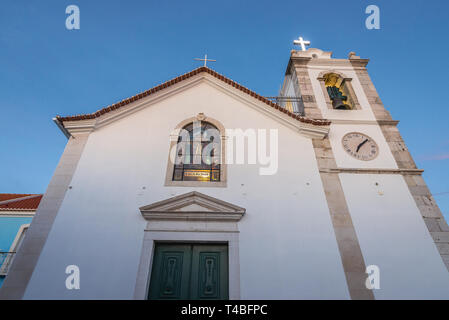 Igreja Paroquial Nossa Senhora da Boa Viagem - Parish church of Our Lady of Safe Journey in Moita town, Setubal District in Portugal Stock Photo