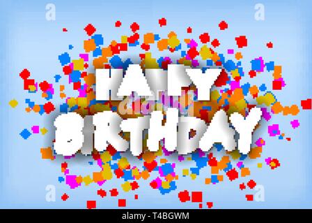 Happy Birthday - greeting card, flyer, invitation - vector Stock Vector