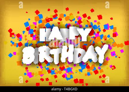 Happy Birthday - greeting card, flyer, invitation - vector Stock Vector