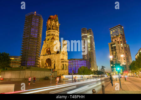 Kaiser-Wilhelm-Gedaechtniskirche, Breitscheidplatz, Charlottenburg, Berlin, Deutschland Stock Photo