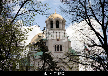 Church Aleksander Nevski, Sofia Bulgaria, Bulgarian Church Stock Photo